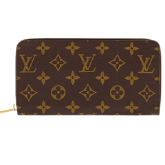 Louis Vuitton Wallet Leather Purse Monogram Long Zippy Brown