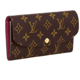Louis Vuitton Wallet Leather Purse Emilie Monogram Envelope Long Brown Canvas
