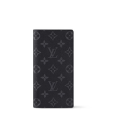 Louis Vuitton Wallet Brazza Monogram Eclipse Black & Grey Leather