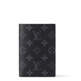 Louis Vuitton Wallet Monogram Canvas Passport Cover Black & Grey Travel | Italy