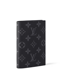 Louis Vuitton Wallet Monogram Canvas Passport Cover Black & Grey Travel | Italy