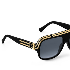 Louis Vuitton Sunglasses 1.0 Millionaires Black Acetate Gold Detail | Italy