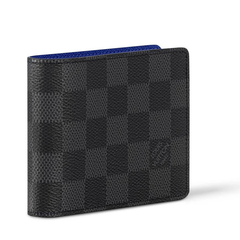 Louis Vuitton Wallet Slender Damier Graphite Indigo Blue Interior