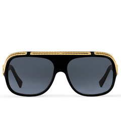 Louis Vuitton Sunglasses 1.0 Millionaires Black Acetate Gold Detail | Italy