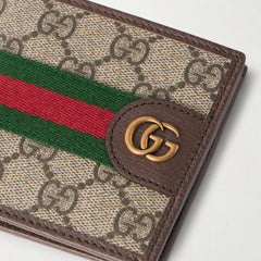 Gucci Wallet Ophidia GG Plaque Beige Monogram with Web Stripe | Italy