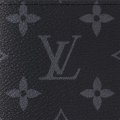 Louis Vuitton Wallet Monogram Canvas Passport Cover Black & Grey Travel | Italy