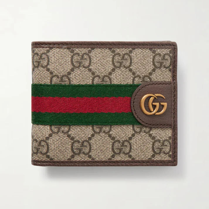 Gucci Wallet Ophidia GG Plaque Beige Monogram with Web Stripe | Italy