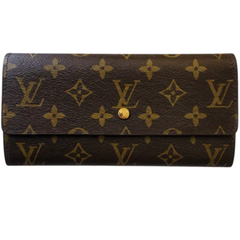 Louis Vuitton Purse Leather Monogram Sarah Long Wallet Brown