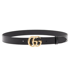 Gucci GG Belt Marmont Leather for Men Black Double G | 85CM