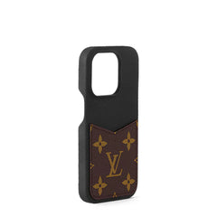 Louis Vuitton Bumper Pallas iPhone 15 Pro Case – Monogram Canvas & Black Leather Card Holder