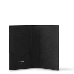 Louis Vuitton Wallet Monogram Canvas Passport Cover Black & Grey Travel | Italy