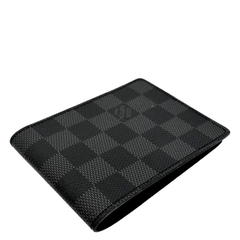 Louis Vuitton Wallet Slender Damier Graphite Indigo Blue Interior