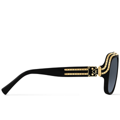 Louis Vuitton Sunglasses 1.0 Millionaires Black Acetate Gold Detail | Italy